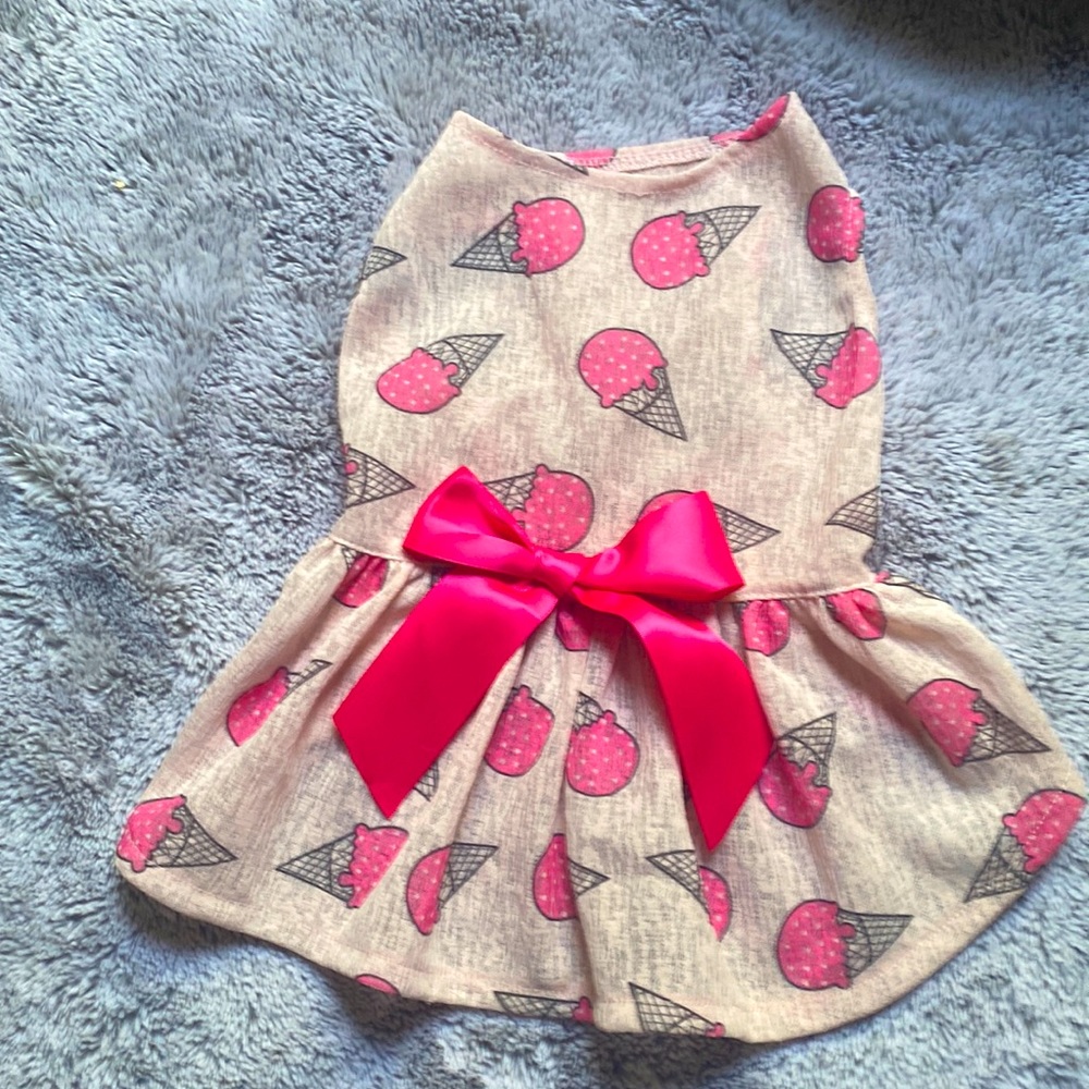 Ice cream print dog dress size small
